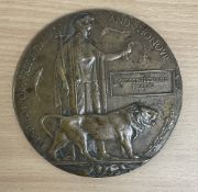 WW1 Death Plaque for Corporal George Frederick Phillips of Coldstream Guards, 2nd Battalion.