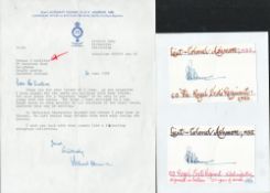 Lieutenant Colonel M B H Ashmore MBE TLS Dated 20 June 1983. 2 Signature Cards Signed inc. Good