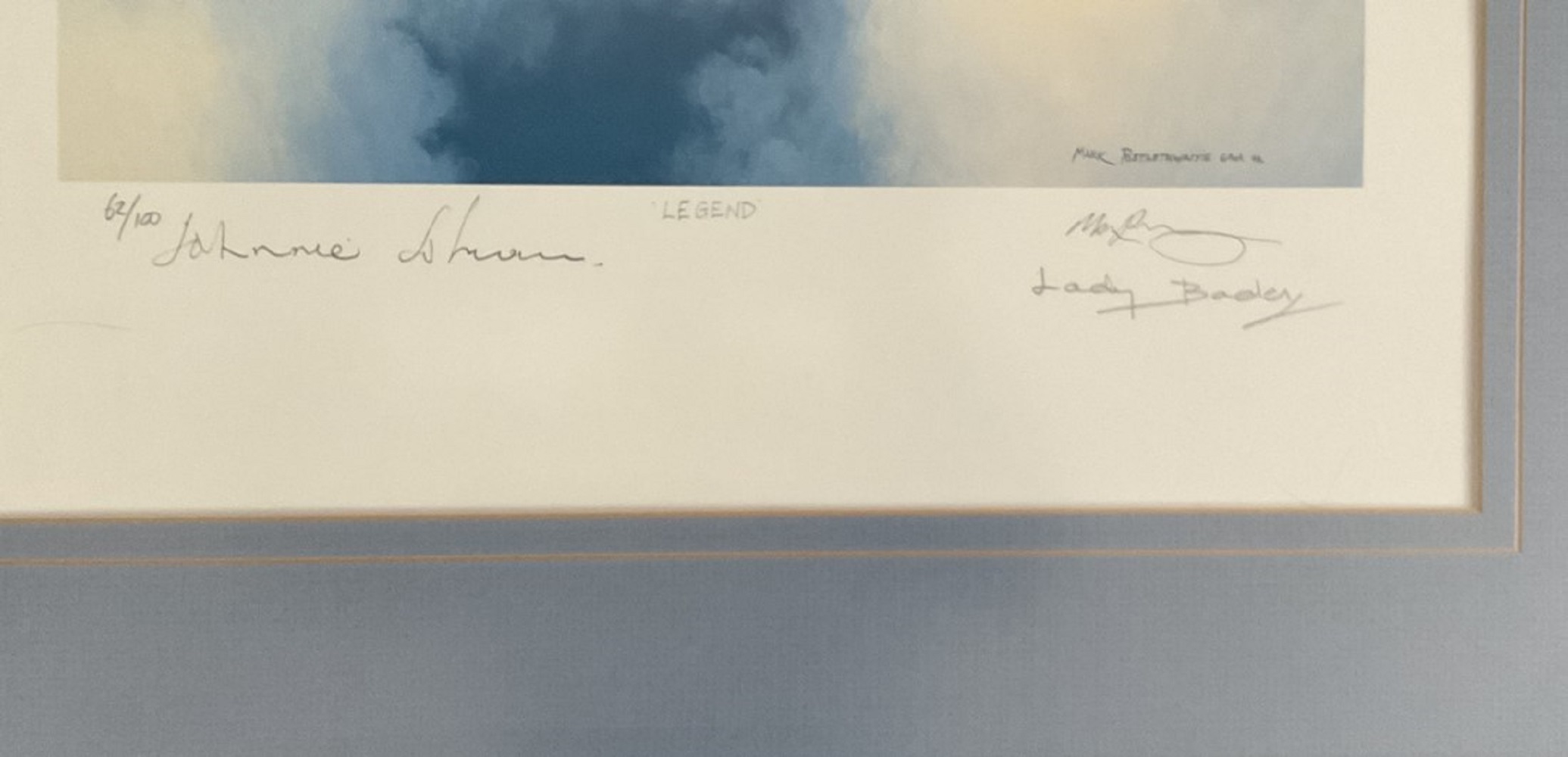 WW2 3 Signed Mark Postlethwaite Colour Print Titled Legend 62 of 100 Housed in a Presentation Frame. - Image 2 of 2