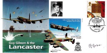 WW2 W/Off Peter F Durose Signed Guy Gibson and the Lancaster FDC. 2 of 20. British Stamp with 2