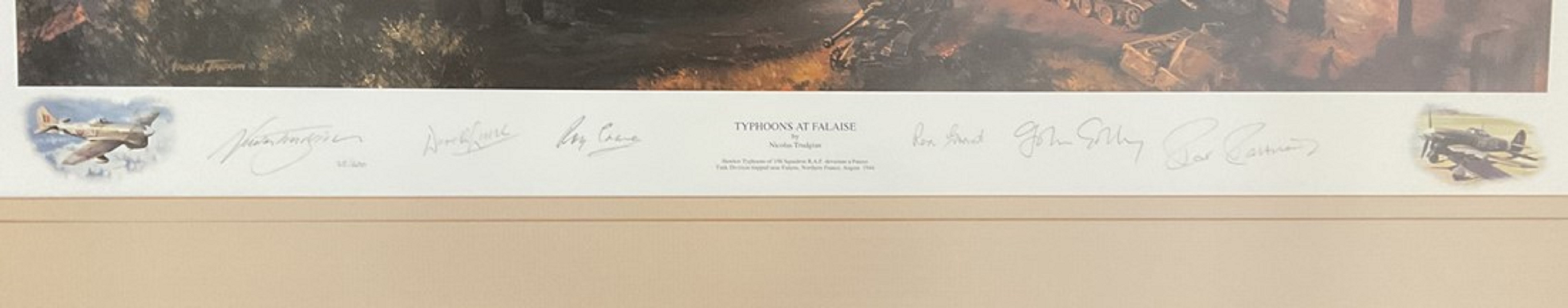 WW2 6 Signed Nicolas Trudgian Colour Print Titled Typhoons At Falaise 25 of 600 Housed in a - Image 2 of 2