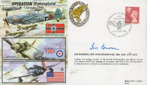 WW2 Air Marshal Sir Ivor Broom KCB Signed Operation Bodenplatte 1st Jan 1945 FDC. Good condition.