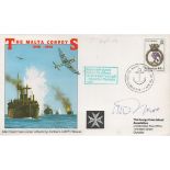 Lt NW Wilcox (HMS Foresight) Signed The Malta Convoys 1940-1943 FDC. 21 of 25 Covers Issued. 44p HMS