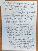 WW2 RAF Battle of Britain Pilot Roy McGowan Handwritten, Hand signed Letter Dated 21/8/05.