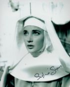 Sylvia Syms signed 10x8 black and white photo. Good condition. All autographs come with a