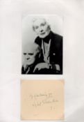 Sybil Thorndike signed album page and black and white photo affixed to A4 sheet. Good condition. All
