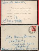 Gracie Field signed Thank you letter comes with original postage envelope. Good condition. All