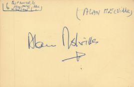 Alan Melville signed yellow album page. Melville (9 April 1910 - 24 December 1983) was an English