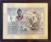 Duncan Edwards 22x18 mounted and framed display Dear Duncan a moving tribute to the Busby Babe