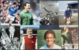 Football legends collection 8 signed assorted photos from some great names includes Howard