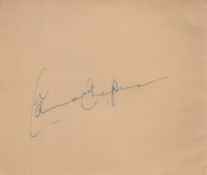 Edward Chapman signed 6x5 album page. Good condition. All autographs come with a Certificate of