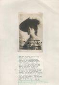 Zena Dare signed vintage 6x4 sepia photo affixed to A4 sheet includes bio sheet. Good condition. All