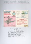 Field Marshal John Harding signed 60th anniv of the formation of the raf squadron cover. Good