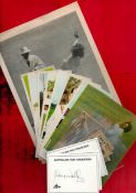 Cricket Signature Pieces Collection of 17 Signed and unsigned photos, Clippings and Signature Pieces