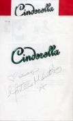 Martine McCutcheon signed Cinderella Panto booklet and unsigned leaflet of cast. Good condition. All