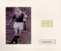Albert Quixall 12x10 overall mounted signature piece includes signed album page and vintage