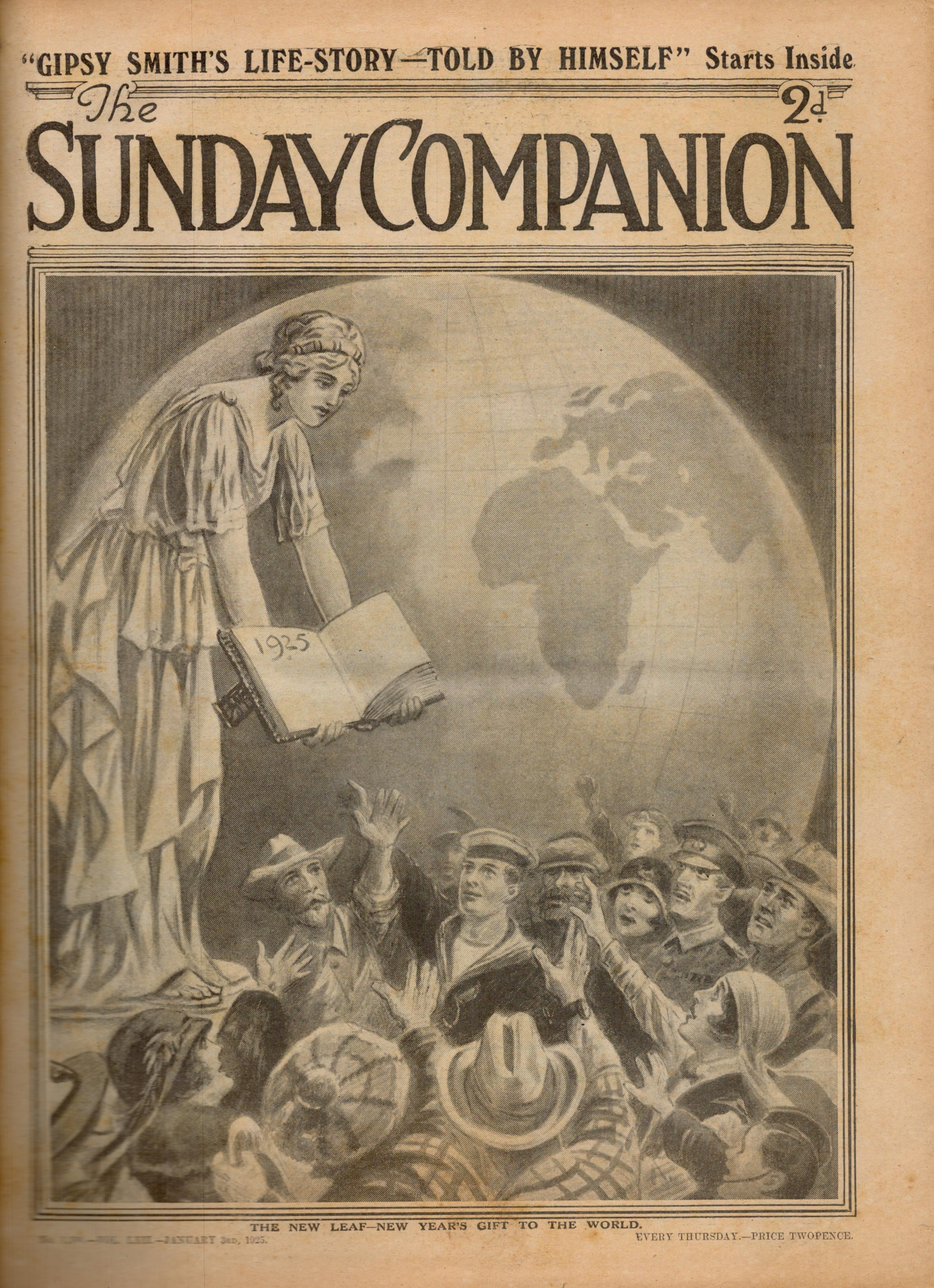 The Sunday Companion Hardback Book No 1591 For January 3rd 1925. Showing Signs of Age. A Large Book. - Image 2 of 3