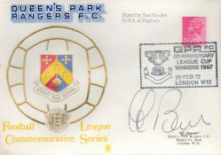 Stan Bowles Signed Queens Park Rangers FC Commemorative FDC With British Stamp and 26th Feb 1972