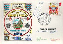 Wayne Clarke signed FA Charity Shield Coventry City v Everton Dawn FDC The GM/FA Charity Shield