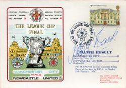 Tony Book signed Manchester City v Newcastle United The League Cup Final 1976 Dawn FDC PM The League