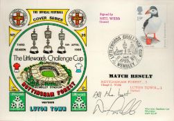 Neil Webb Signed Notts Forest V Luton Town Cover Series FDC With British Stamp and 9 April 89