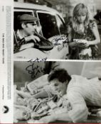 Steve Guttenberg and Lisa Langlois Signed 10x 8 inch Black and White The Man Who Wasn't There 1983