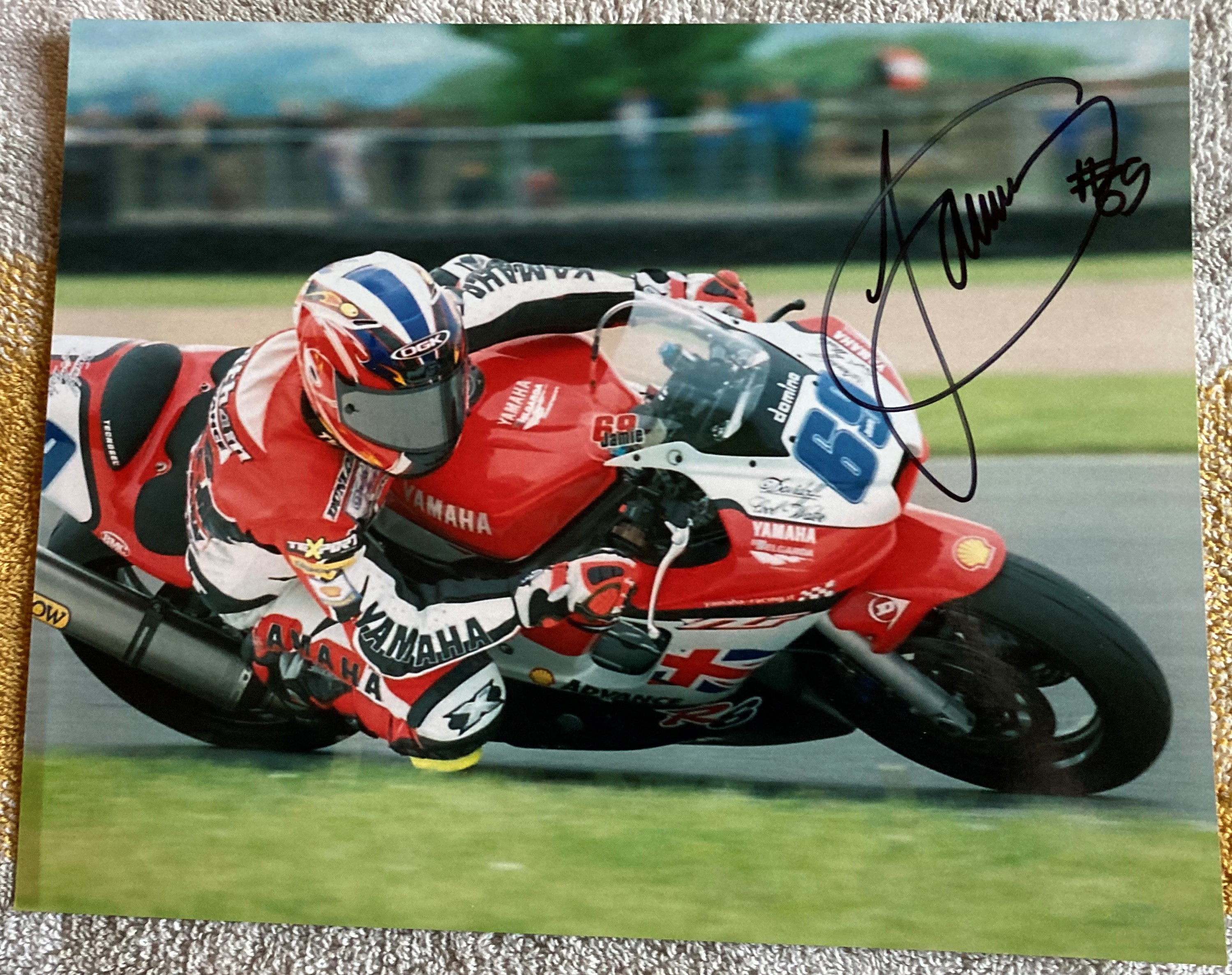 Motor Cycle ace Jamie Whitham signed 12 x 8 inch colour photo. Good Condition. All autographs come