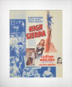 High Sierra Colour Movie Magazine Cutting Starring Ida Lupino. Attached to Board, further attached