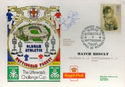 Joe Royle Signed Oldham Athletic V Notts Forest Cover Series FDC With British Stamp and 29 Apr 90