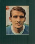 Everton Star John Hurst Signed Magazine Cutting, Mounted to an overall size of 14 x 11 inches.