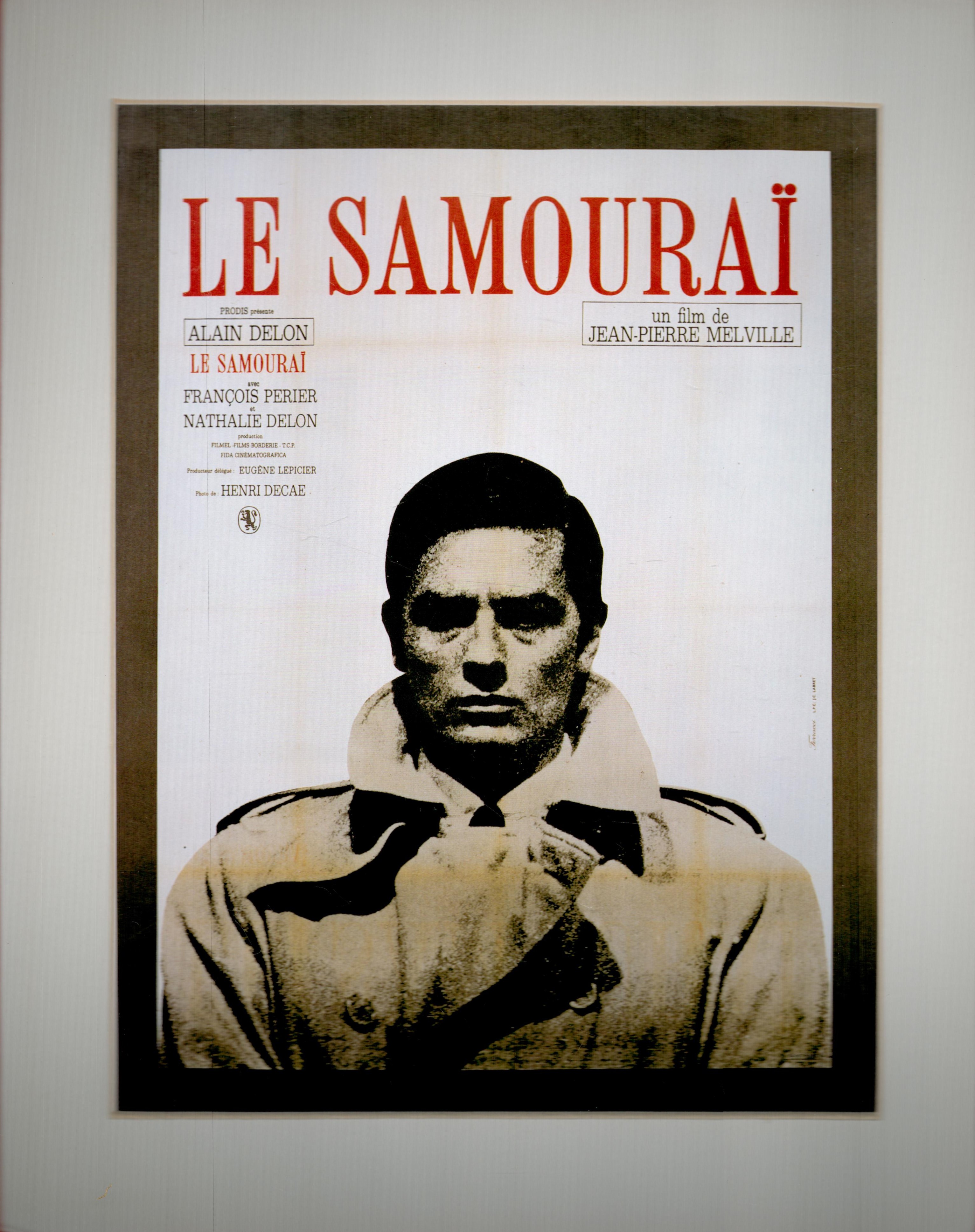 Le Samourai French Language Colour Magazine Cutting, attached to Board, Further attached to Card.