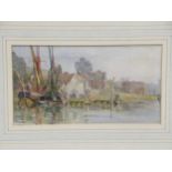 Henry Robertson ARE (British, 1848 - 1930) 'River at Beccles', 12 x 9cm and ' Pin Mill', 10 x 18cm