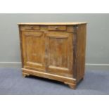 A French provincial side cabinet fitted with frieze drawer with cupboard under, 109 x 125 x 48 cm