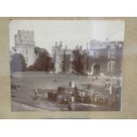 Two antique black and white photographs of Freemason Interest dated 1901 Essex Freemason visit to