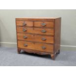 A Regency mahogany chest on drawers, 96.5 x 104.5 x 50.5 cm