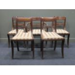 A William IV mahogany carver and four matching dining chairs (5)