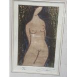 Modern British School A female nudeIndistinctly signed, numbered 12/100.27 x 27cm