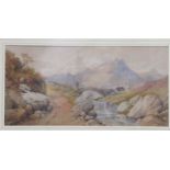 English School, A mountainous scene possibly Scotland, signed 'W (W?)illings' watercolour signed