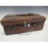 A Holland & Holland leather case 18.5 x 49 x 30cmCondition report: No key. The catch is in working