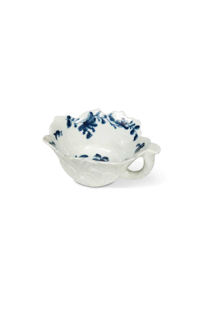 An 18th century Worcester blue and white pickle dish, circa 1755,