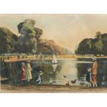 After Edward King 'The Round Pond , Kensington Gardens', engraved by Cyril Henry Barraud, 29 x 40cm;