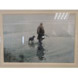 Peter Ashmore M.S.I.A, One Man and his Dog, signed (lower right), watercolour, 25.5 x 37.5cm