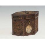 A George III rolled paper tea caddy