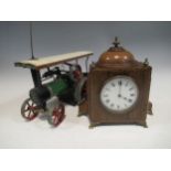 A Mamod TEIA model traction engine together with a mantel clock (2)