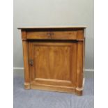 A 19th century French fruitwood side cabinet, 86 x 87 x 50cm