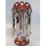 Bohemian ruby glass lustre