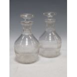A pair of 19th century decanters and stoppers