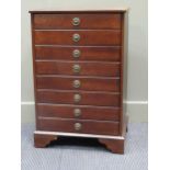 A modern hardwood compact chest of drawers, 78 x 52 x 40cm