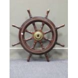 A 19th century ships wheel, 74 cm