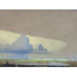 Derek Ashman, Lincolnshire Landscape, signed 'ASHMAN' (lower right), oil on canvas laid to board, 49